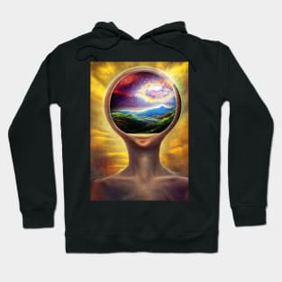 Alien world surrealism ufo cosmos Hoodie